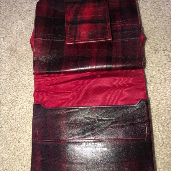 Vintage BUXTON‎ Wallet Burgundy Maroon Top Grain Cowhide Leather - Picture 5 of 15